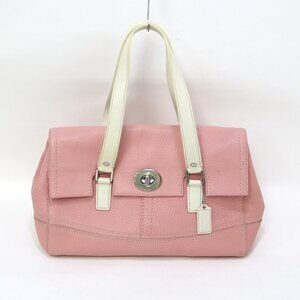 Euc Vintage Coach Hampton Pink Leather Barbie Handbag Purse